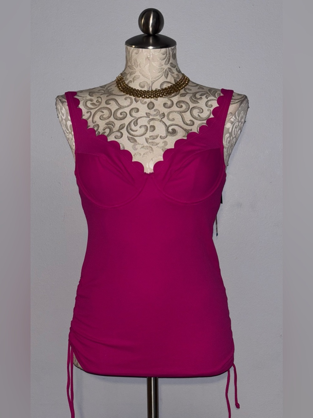 🆕 Panache Bright Fuchsia Swim Top Size 32D